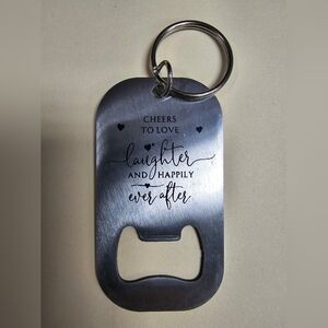 Wedding Silver Keychain Bottle Opener